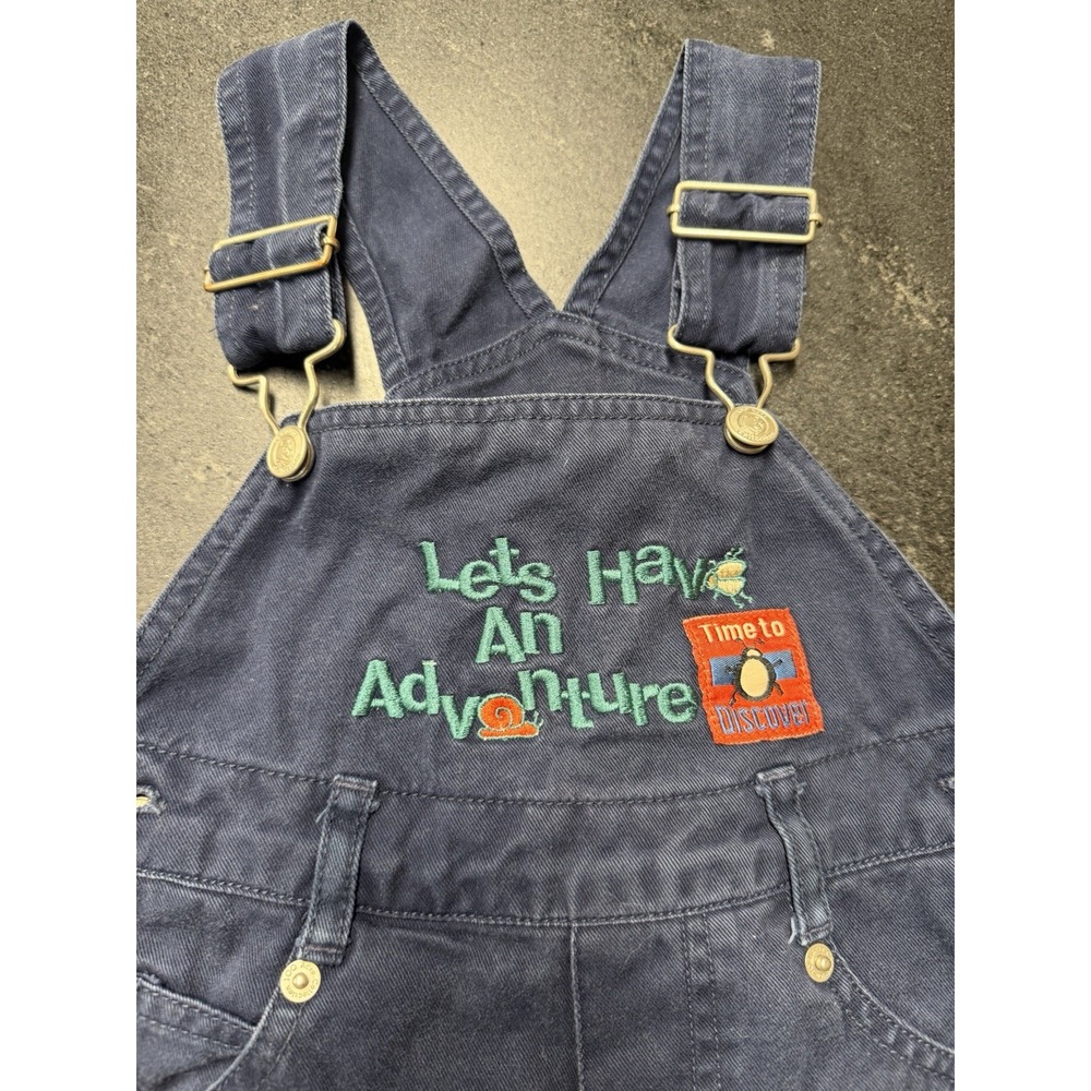 Vintage Disney Pooh 100 Acre Collection Winnie the Pooh Tigger Blue Overalls 2T - Picture 4 of 11